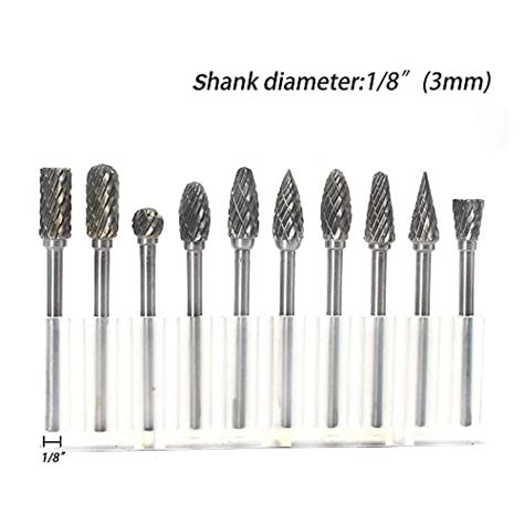 Yufutol Carbide Burr Set Pcs Double Cut Solid Carbide Rotary Burrs