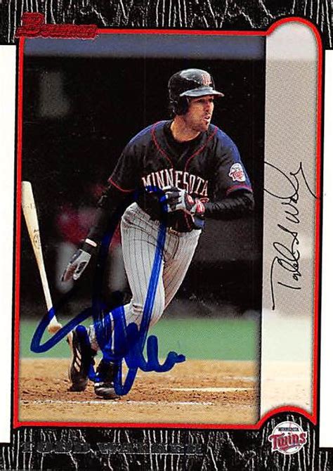 Todd Walker Autographed Baseball Card Minnesota Twins 1999 Bowman 21