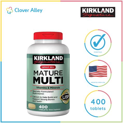 Kirkland Mature Multivitamins 09 2024 Exp 400 Tablets Multivitamins