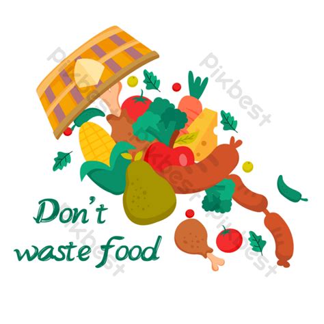 Fruit Vegetables Prohibit Waste Of Food Awareness Png Images Psd Free