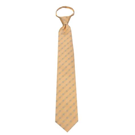 Mens Yellow Pattern Designer Zipper Zip Up Necktie Ties