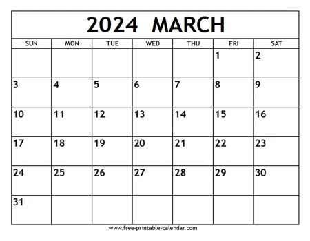 Free March 2024 Printable Calendar, 47% OFF