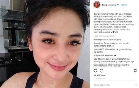 Instagram Artis Begini Wajah Dewi Persik Tanpa Makeup