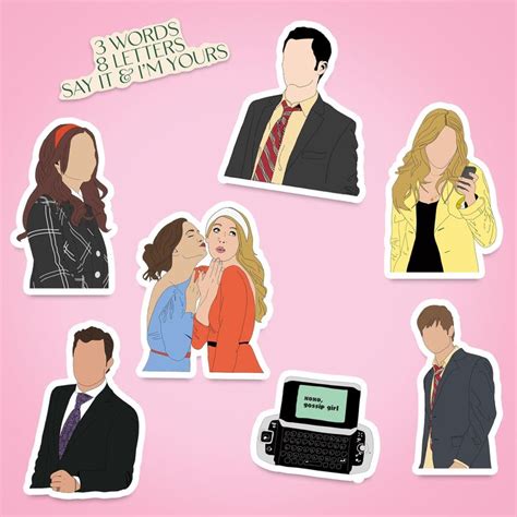 Gossip Sticker Pack Gossip Girl Die Cut Stickers Laptop Etsy Gossip