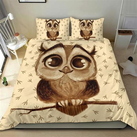 Owl Bedding Set All Over Prints 4pcs Queen In 2022 Owl Bedding