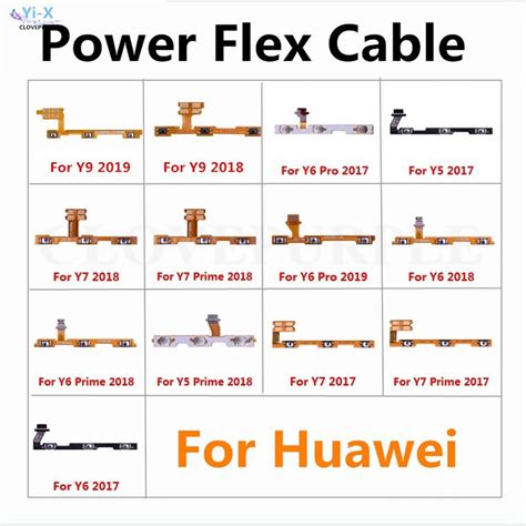 Power Volume Switch Side Button Flex Cable For Huawei Y9 Y7 Y6 Pro Y5 Prime 2017 2018 2019