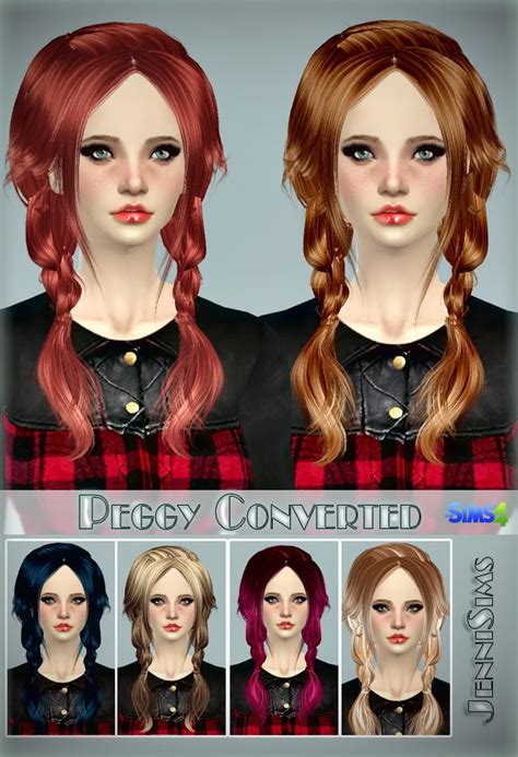 Jenni Sims Hairstyle Peggy Elasims Raon Converted Retextured Sims 4