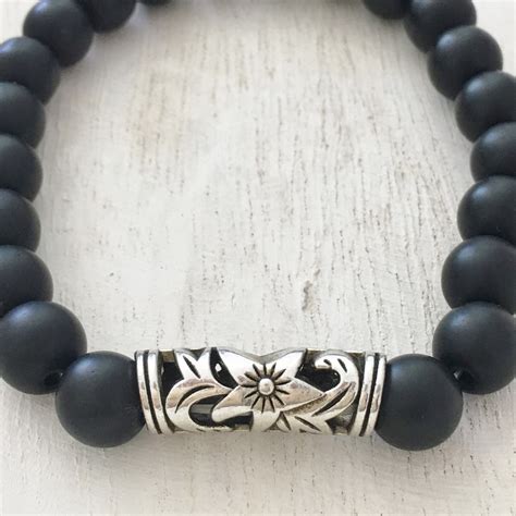 Black Lava Bead Bracelet