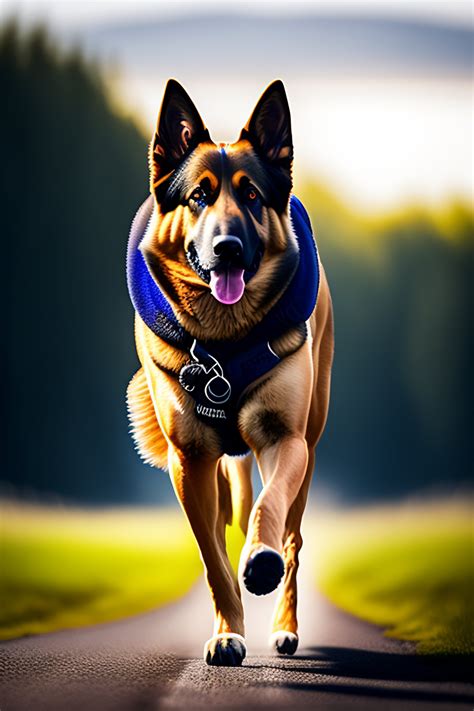 Lexica German Shepherd Running Marathon