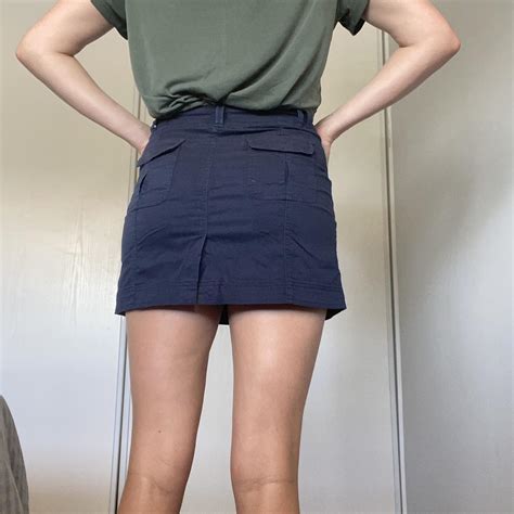 Witchery Navy Mini Skirt Pockets Side And Back Depop