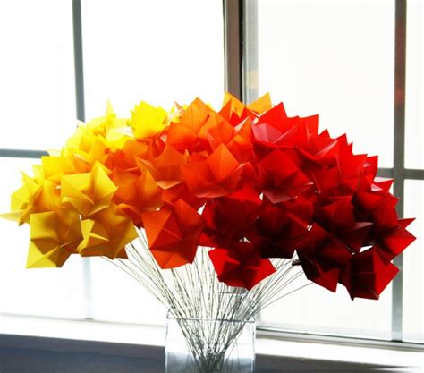 Items Similar To Autumn Gemz Translucent Origami Flower Bouquet Large Quantity Of Paper