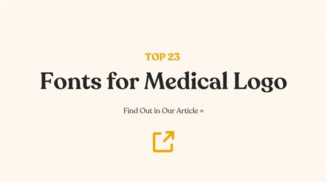 23 Best Fonts For Medical Logo That Symbolize Health