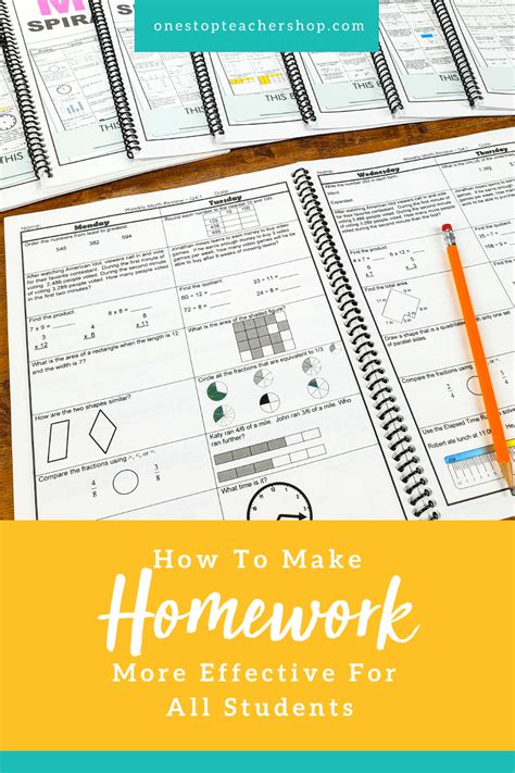 Homework An Effective Approach One Stop Teacher Shop
