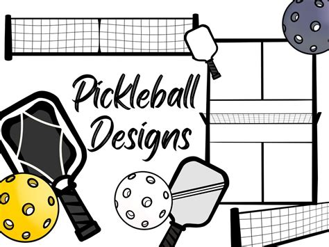 Rainbow Pickleball Clip Art Mega Bundle For Commercial Use Paddles