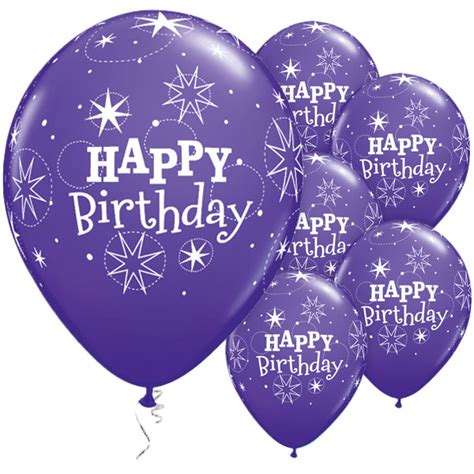 Happy Birthday Sparkle Purple Latex 50pk Party Supplies Canada - Open A ...