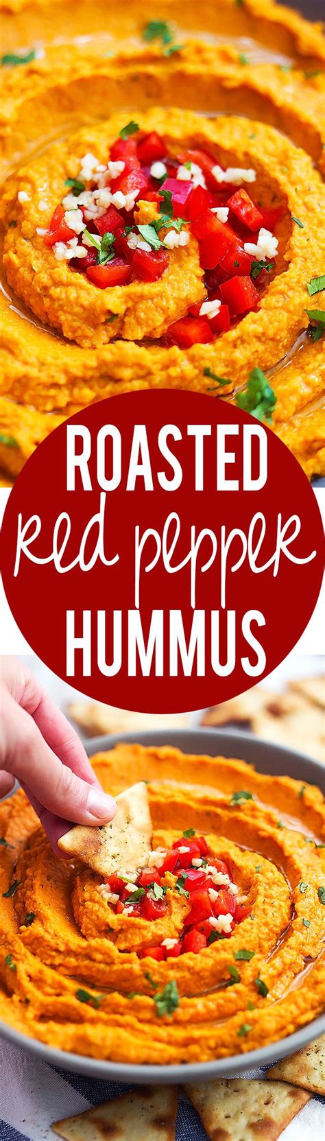 Roasted Red Pepper Hummus Creme De La Crumb Stuffed Peppers Food