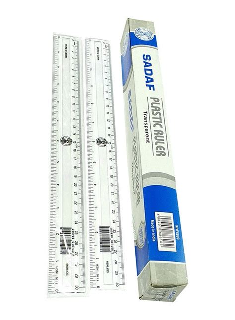 SADAF PLASTIC CLEAR RULER 30CM