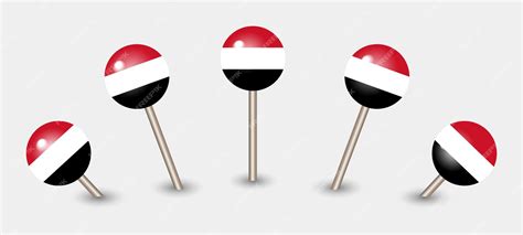 Premium Vector Yemen National Flag Map Marker Pin Icon Illustration