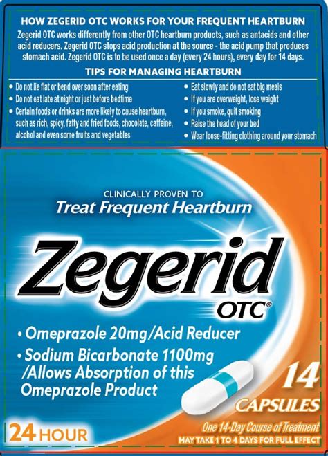 Dailymed Zegerid Otc Omeprazole Sodium Bicarbonate Capsule