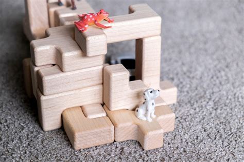 Wood Block Puzzle Cube Montessori Quiet Toddler Play Stacking Tower ...