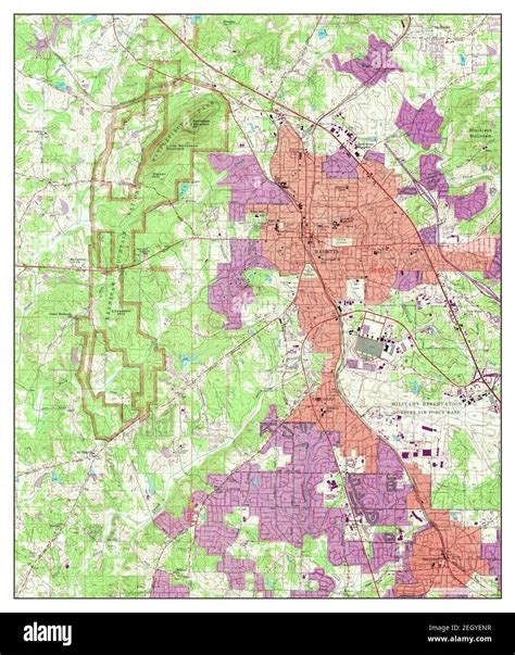 Marietta Georgia Map 1954 124000 United States Of America By