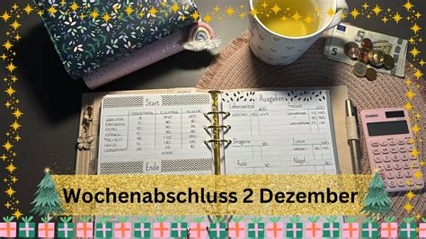 Wochenabschluss Dezember Trotz Kurzer Woche Einige Ausgaben