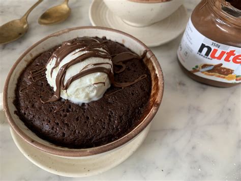 Nutella Mug Cake 70 Seconds Recipe Bake With Shivesh