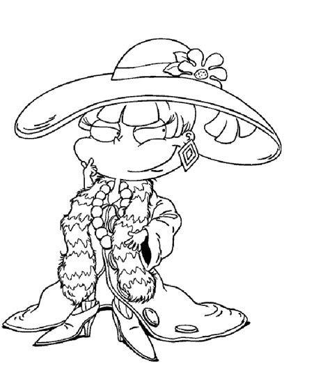 Pretty Madame Angelica Coloring Pages Rugrats Coloring Pages