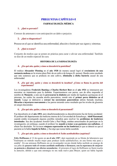 Carpeta De Investigaci N Preguntas Parcial F Rmaco Preguntas