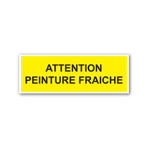 PVC Expansé 4mm Panneau texte Attention peinture fraiche 105X297mm