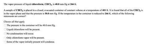 Solved The Vapor Pressure Of Liquid Carbon Tetrachloride Chegg