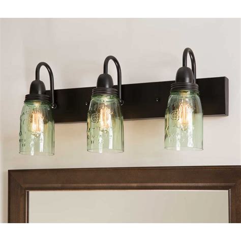 3 Light Mason Jar Vanity Light Bathroom Light Fixture