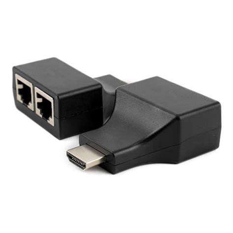 Extensor Hdmi Metros Via Cabo Rede Rj Cat E Cobre Submarino