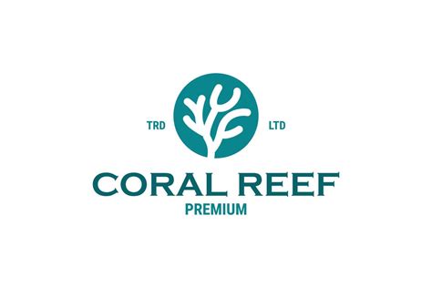 Flat coral reef logo design vector template illustration 7792726 Vector Art at Vecteezy