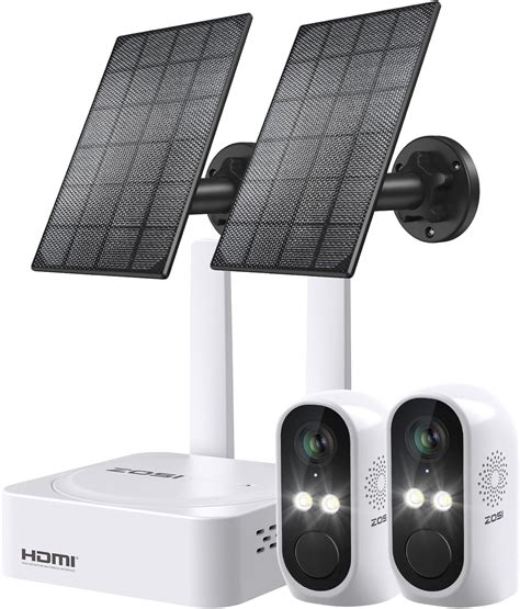 Amazon ZOSI 8CH 2K Solar Battery Powered Wireless Camera System