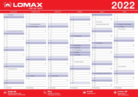 Kalender 2022 Gratis Print Selv Kalender 2022 Lomax As