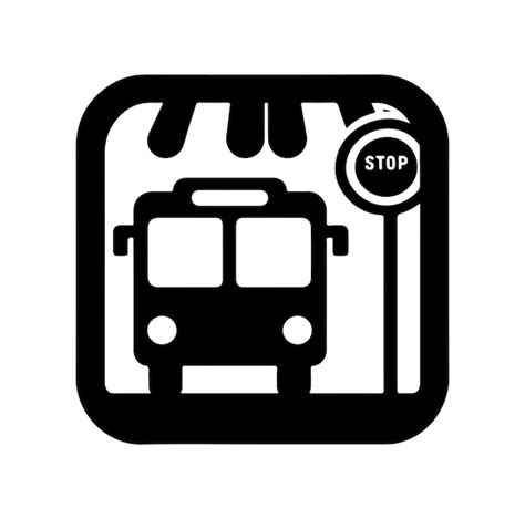 Premium Vector Bus Stop Icon Vector Illustration