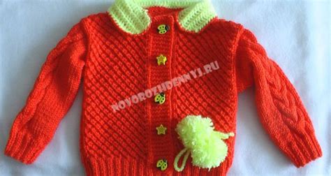 Вязание спицами кофточки для девочки одного года