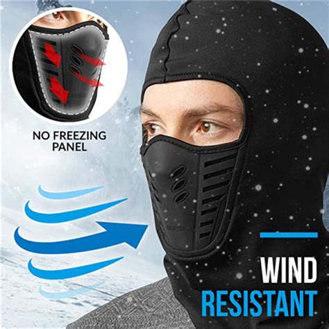 Men Cold Weather Windproof Fleece Ski Ninja Mask Winter Balaclava Full