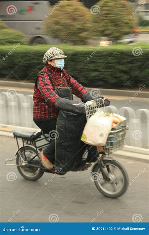 Chinese Mopeds Scooters Beijing China Editorial Photography Image