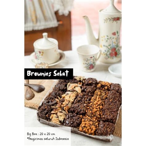 Jual Brownies Sekat Panggang Fudgy Uk X Cm Shopee Indonesia