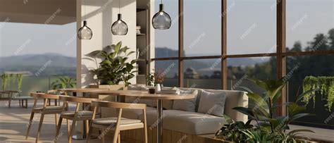 Premium Photo A Modern And Comfortable Restaurant Seating Area