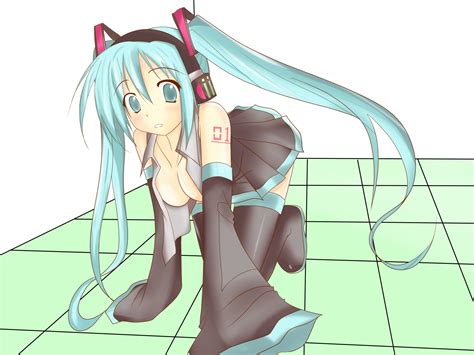 Aquaeyes Aquahair Breasts Cleavage Hatsunemiku Nyamopixiv17701