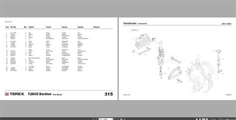 Terex Backhoe Loader Tlb Ps Spare Parts Catalogue Auto Repair