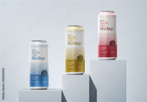 Soda Can Mockup Stock Template | Adobe Stock