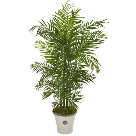 Nearly Natural 6 Ft Indooroutdoor Areca Palm Artificial Tree In Planter Uv Resistant 9737