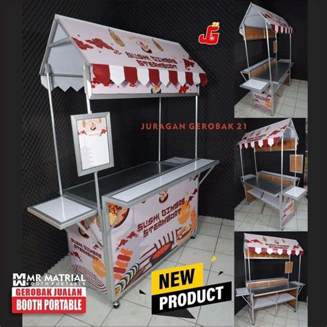 Jual Booth Portable Juragan Atap Rumah Extra Jumbo Meja Jualan Gerobak