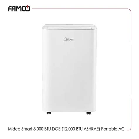 Midea Smart 8 000 Btu Doe 12 000 Btu Ashrae Portable Ac Famco