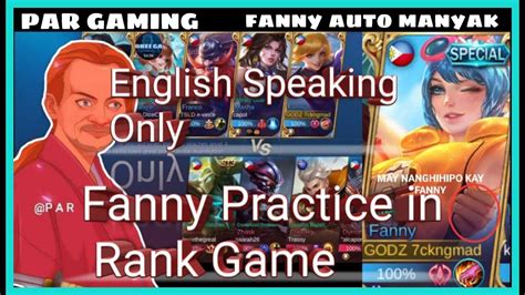 English Speaking Only Fanny Practice In Rank Game Cancer Gaming Auto