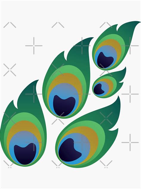 Peacock Feathers Sticker For Sale By Loefflerdesigns Redbubble